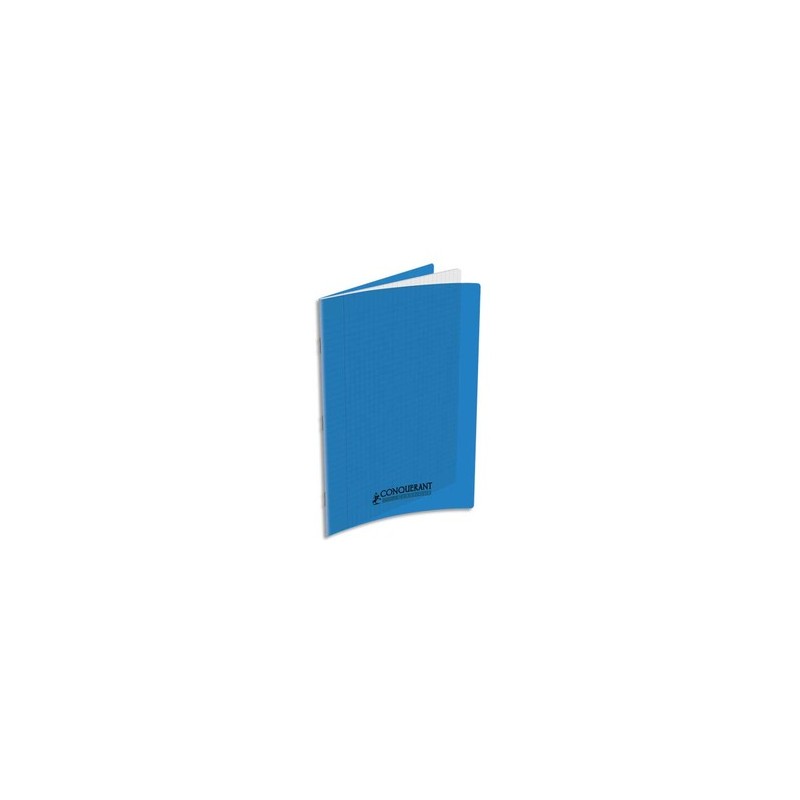 Cahier polypro 21x29,7cm, 48p, grands carreaux, bleu