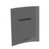 Cahier polypro 17x22cm, 48p, grands carreaux, gris