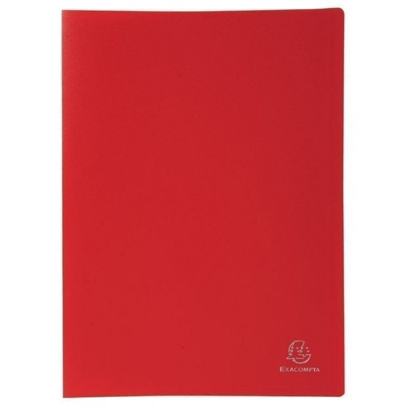 Protège-documents polypro 21x29,7cm, 80 vues, rouge