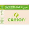 Papier dessin Canson blanc 180g, format 21x29,7cm, pochette de 12