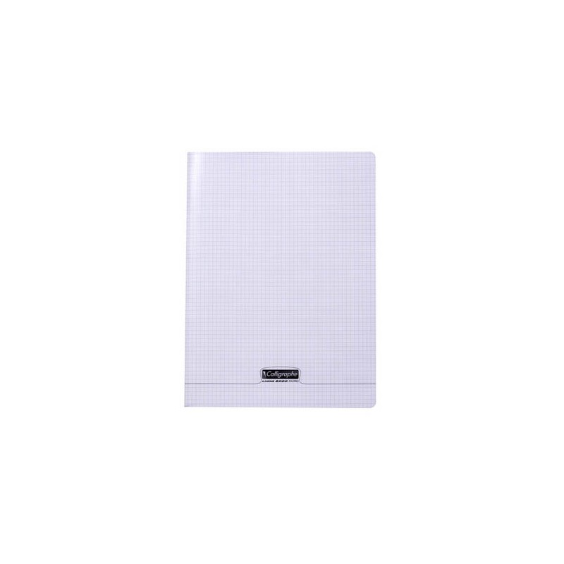 Cahier polypro avec rabat 24x32cm, 96p, petits carreaux carreaux, incolore