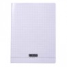 Cahier polypro 24X32 PP Incolore 90G 96P à rabat 5x5