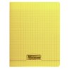 Cahier polypro avec rabat 24x32cm, 48p, grands carreaux, jaune