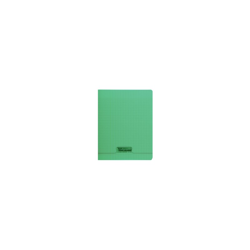 Cahier polypro 24X32 PP Vert 90G 48P à rabat Seyès