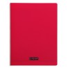 Cahier polypro avec rabat 24x32cm, 48p, grands carreaux, rouge