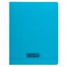 Cahier polypro avec rabat 24x32cm, 48p, grands carreaux, bleu