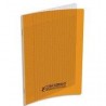 Cahier piqûre 24x32cm 96 pages 90g quadrillé petits carreaux . Couverture polypropylène Orange