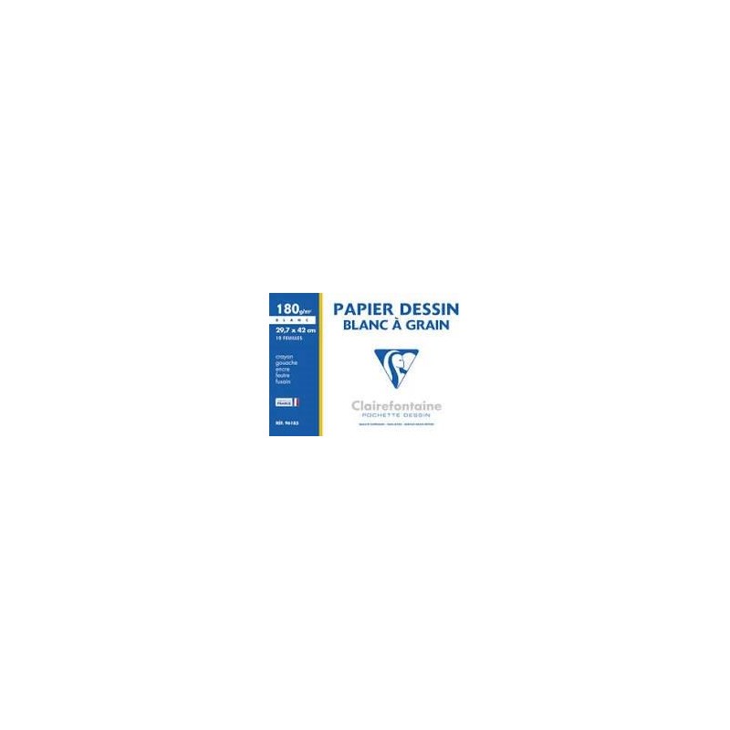 Papier dessin blanc 180g, format A3, pochette de 10