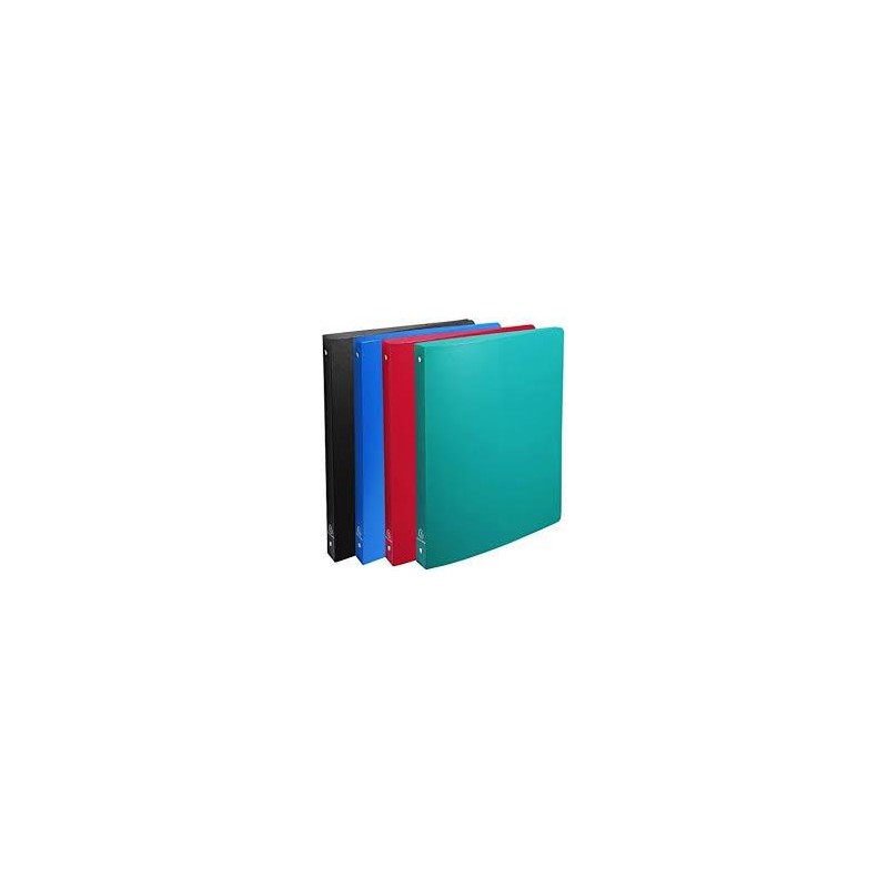 Classeur souple 4 anneaux dos 3 polypro - Couleurs assorties