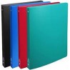 Classeur souple 4 anneaux dos 3 polypro - Couleurs assorties