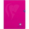 Cahier polypro Rose 21X29.7  90G 48P Grands carreaux
