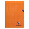 Cahier polypro 21X29.7 orange 48 pages grands carreaux