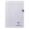 Cahier polypro 21x29,7cm, 48p, grands carreaux, incolore