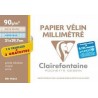 Papier millimétré  21X29,7cm pack de 12 + 3 feuilles 90G