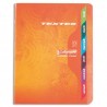 Cahier de texte spirale 17x22 148 pages assortis (bleu ciel, bleu foncé, orange)