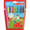 STABILO Pochette 12 feutres de coloriage Trio A-Z Pointe Moyenne