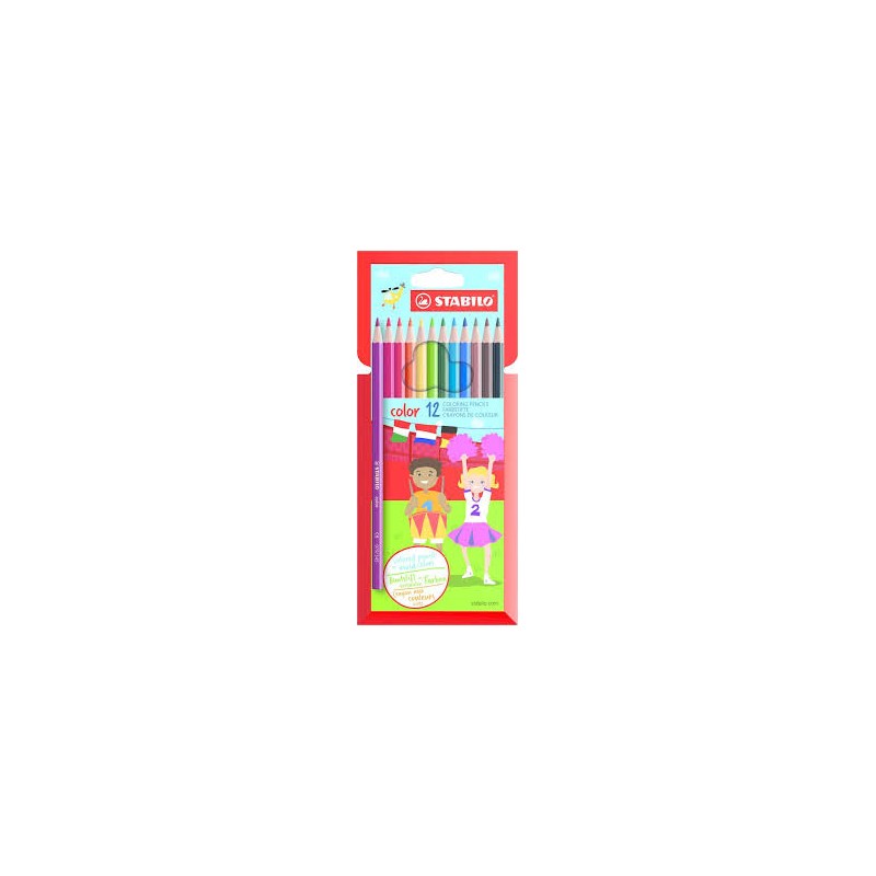 Crayon de couleur Stabilo Color, étui de 12
