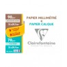 Clairefontaine pochette calque et millimétré 2x6 feuilles  A4 70 grammes