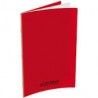 CONQUERANT 9 Cahier piqûre classique, agrafé, 24 x 32 cm, 140pages, 90g, séyès, couverture polypro Rouge