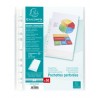 Sachet de 50 pochettes perforées polypropylène grainé 5/100e - A4 - Cristal
