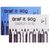 CLAIREFONTAINE Bloc de croquis Graf It format A5 80 pages microperforées 90g