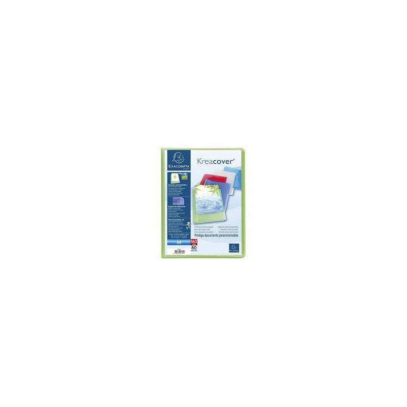 Protège-documents en polypro personnalisable Kreacover 160 vues - A4 - assortis