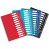 OXFORD Trieur TOPFILE+ 12 positions couverture en carte lustrée, dos agrafé. A4.  Assortis