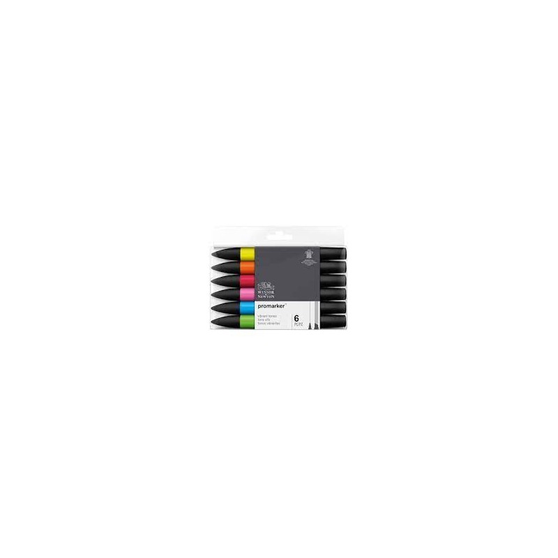 WINSOR & NEWTON Set de 6 feutres promarker tons vibrants