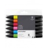 WINSOR & NEWTON Set de 6 feutres promarker tons vibrants