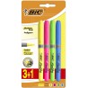 BIC Pochette de 5 surligneurs assortis Brirteliner Grip