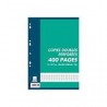 Copies doubles perforées 21x29,7cm, grands carreaux,  400 pages