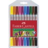 FABER-CASTELL Feutre double pointe, étui de 20