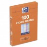 Fiche bristol perforée 125x200mm quadrillées 5x5 assortis, boîte de 100